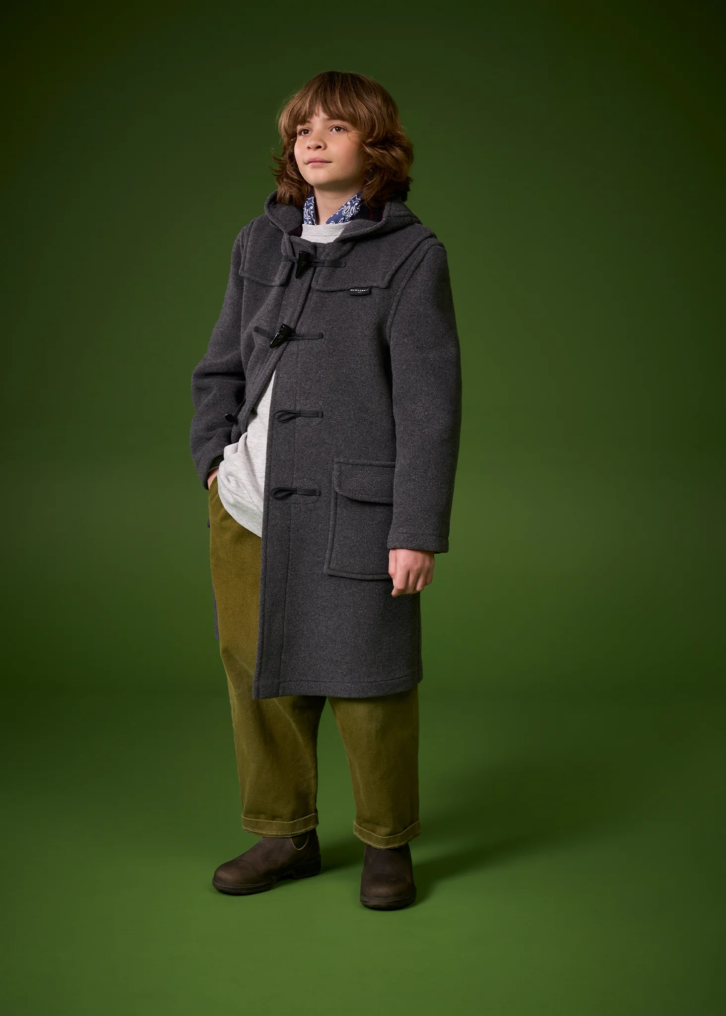 Children's Original Duffle Coat Grey - Image 3