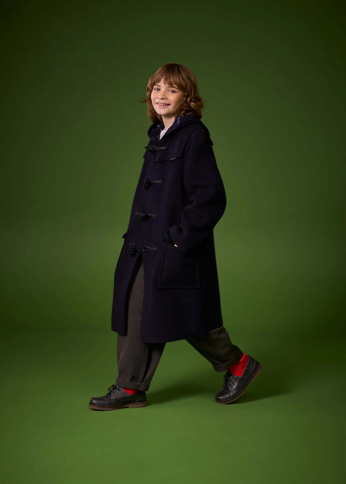 Children's Original Duffle Coat Navy - Image 3