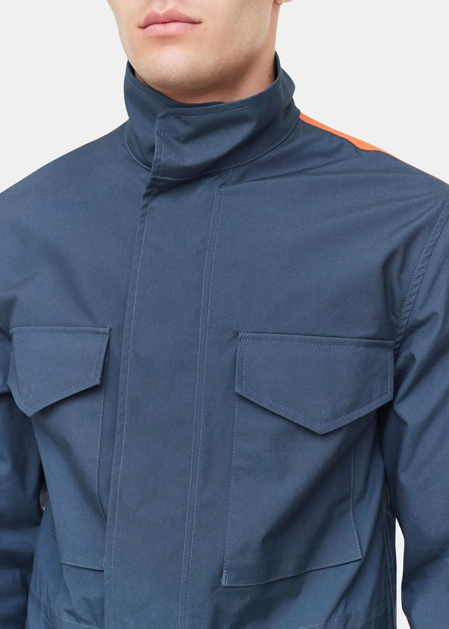 Men's E. Tautz x Gloverall Field Jacket Blue - Image 7