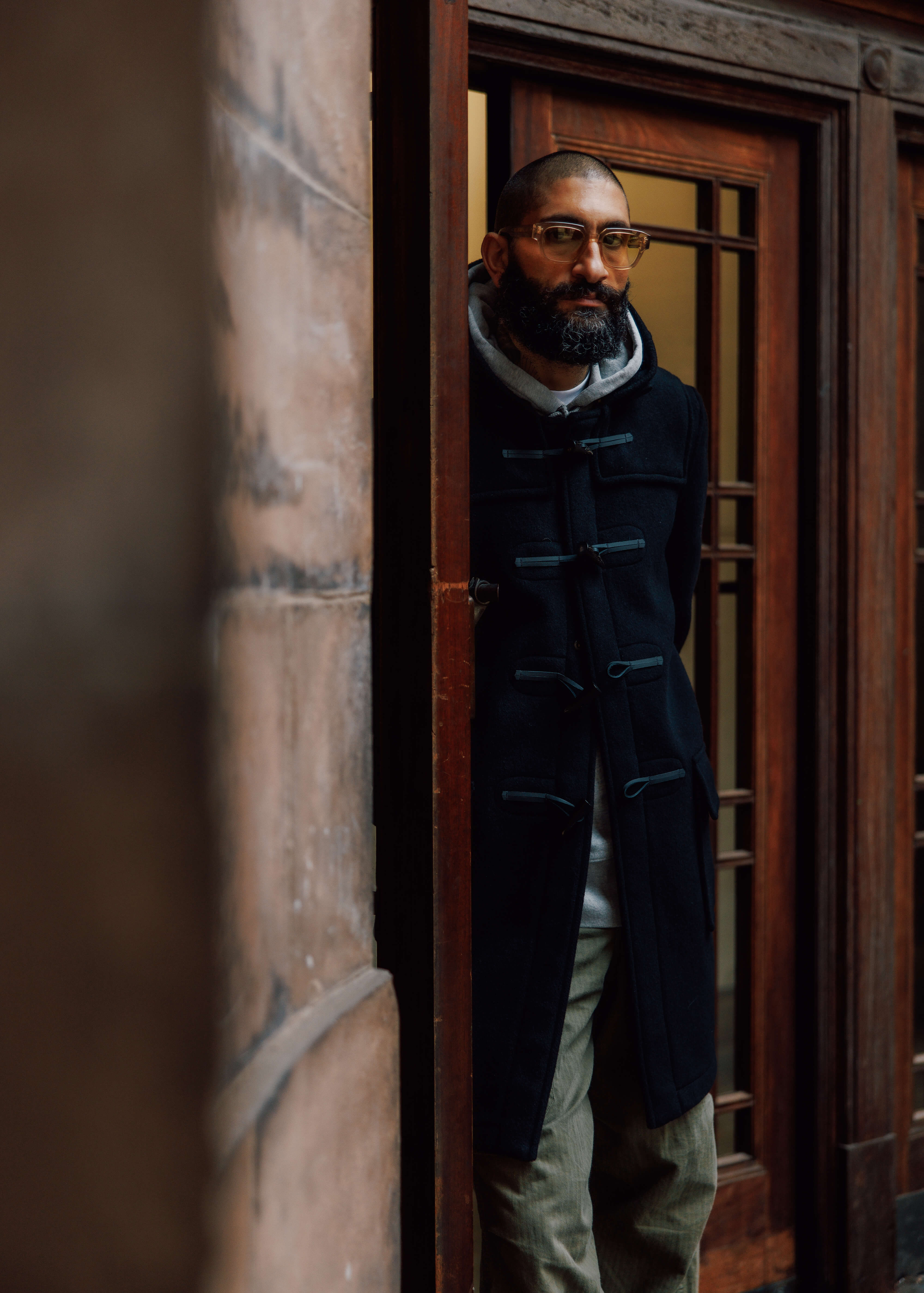 Men's Morris Duffle Coat Black Stewart - Image 5