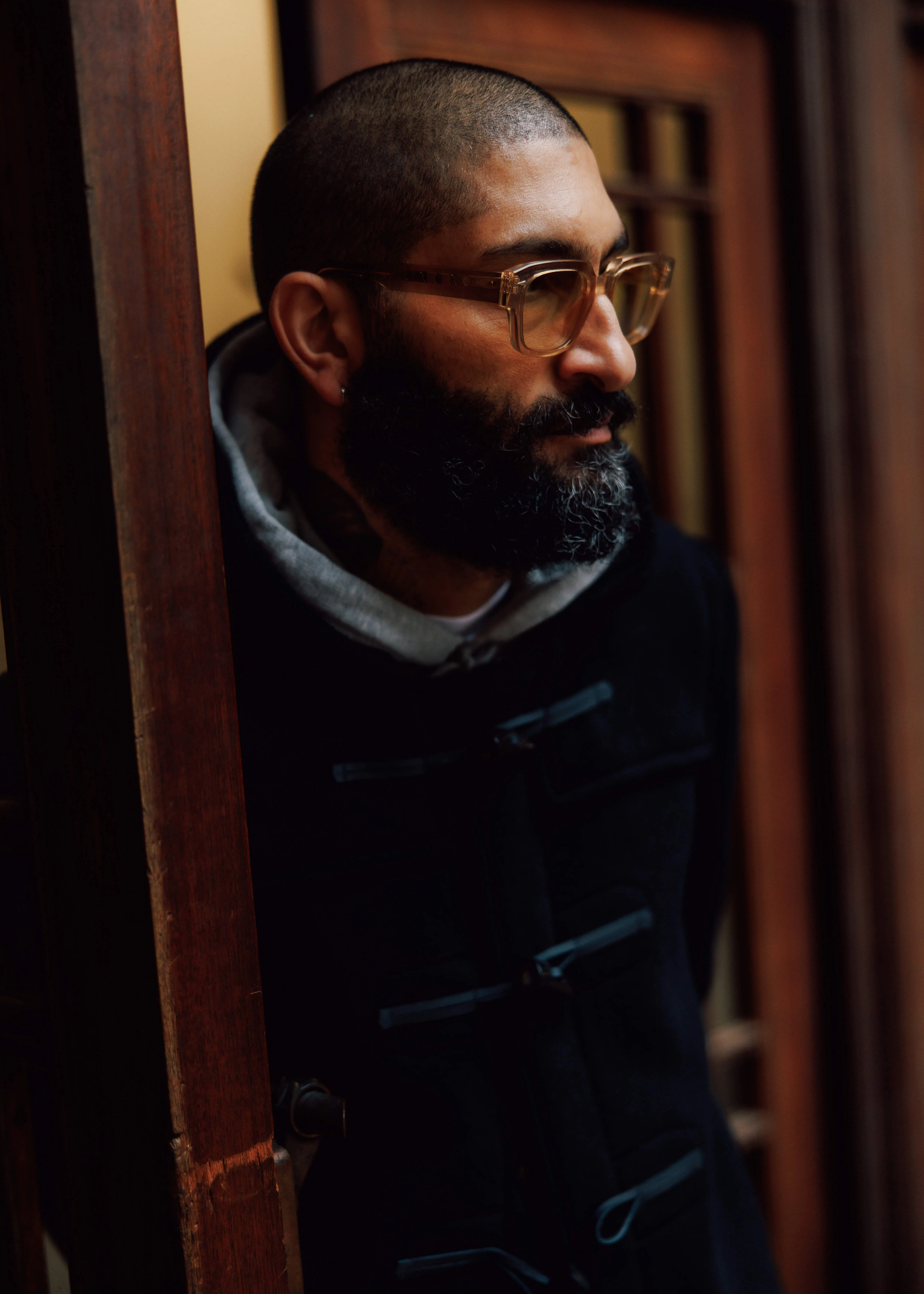 Men's Morris Duffle Coat Black Stewart - Image 6