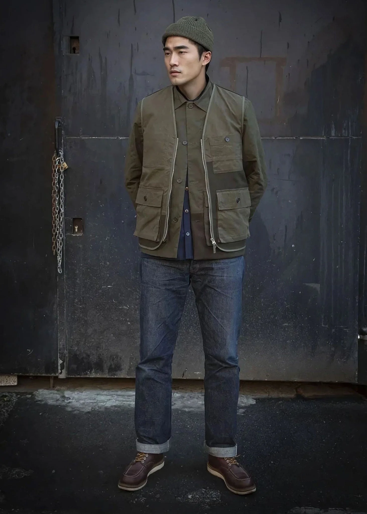 Men's Renewed Serviceman Vest Khaki - Image 5