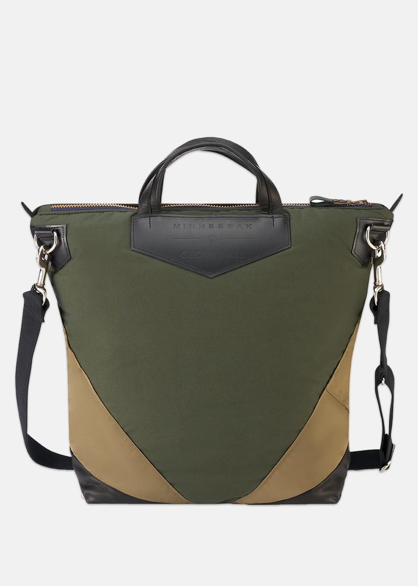 Unisex Gloverall x Minnessak Cross Body Bag Khaki - Image 3