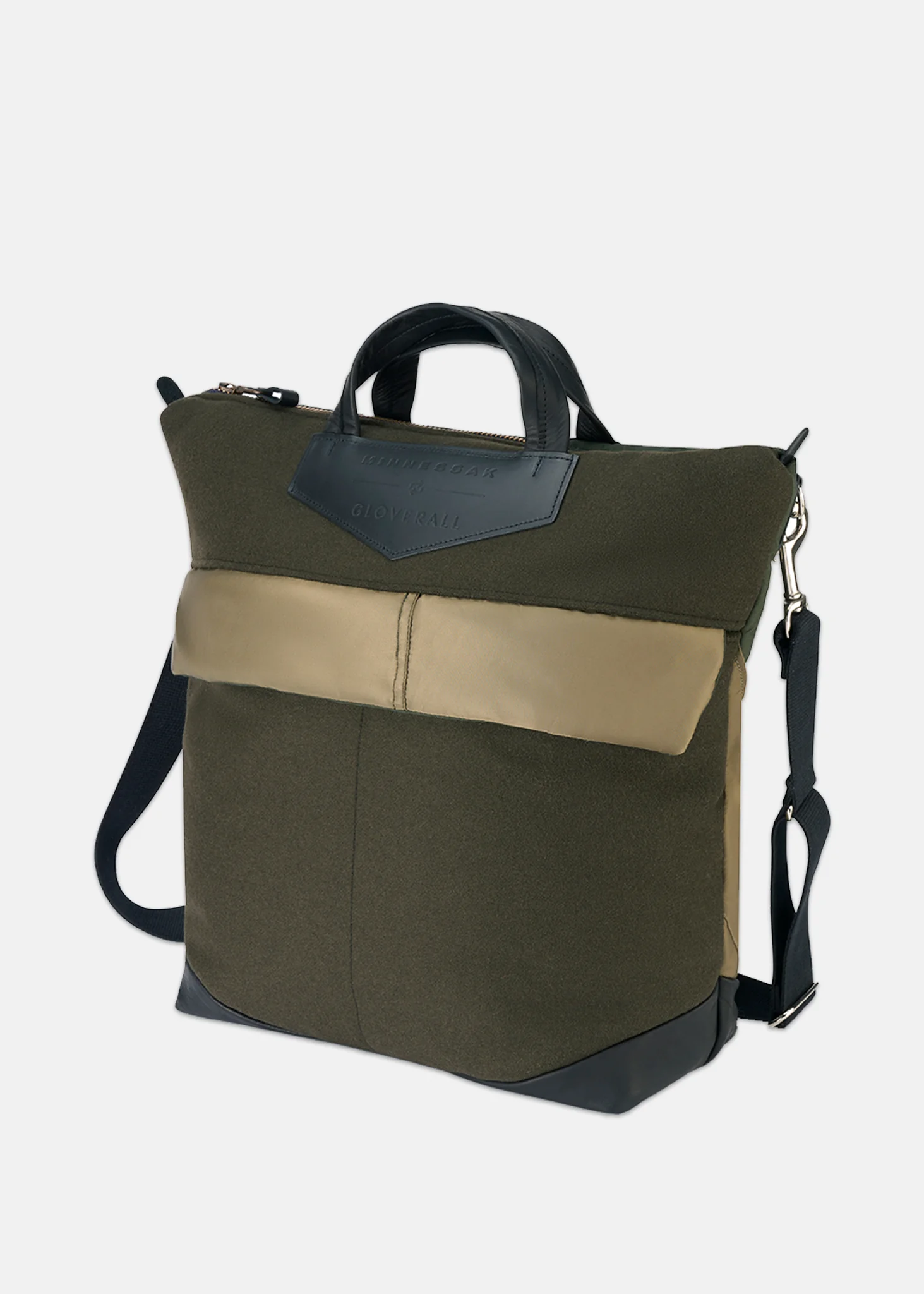 Unisex Gloverall x Minnessak Cross Body Bag Khaki - Image 5