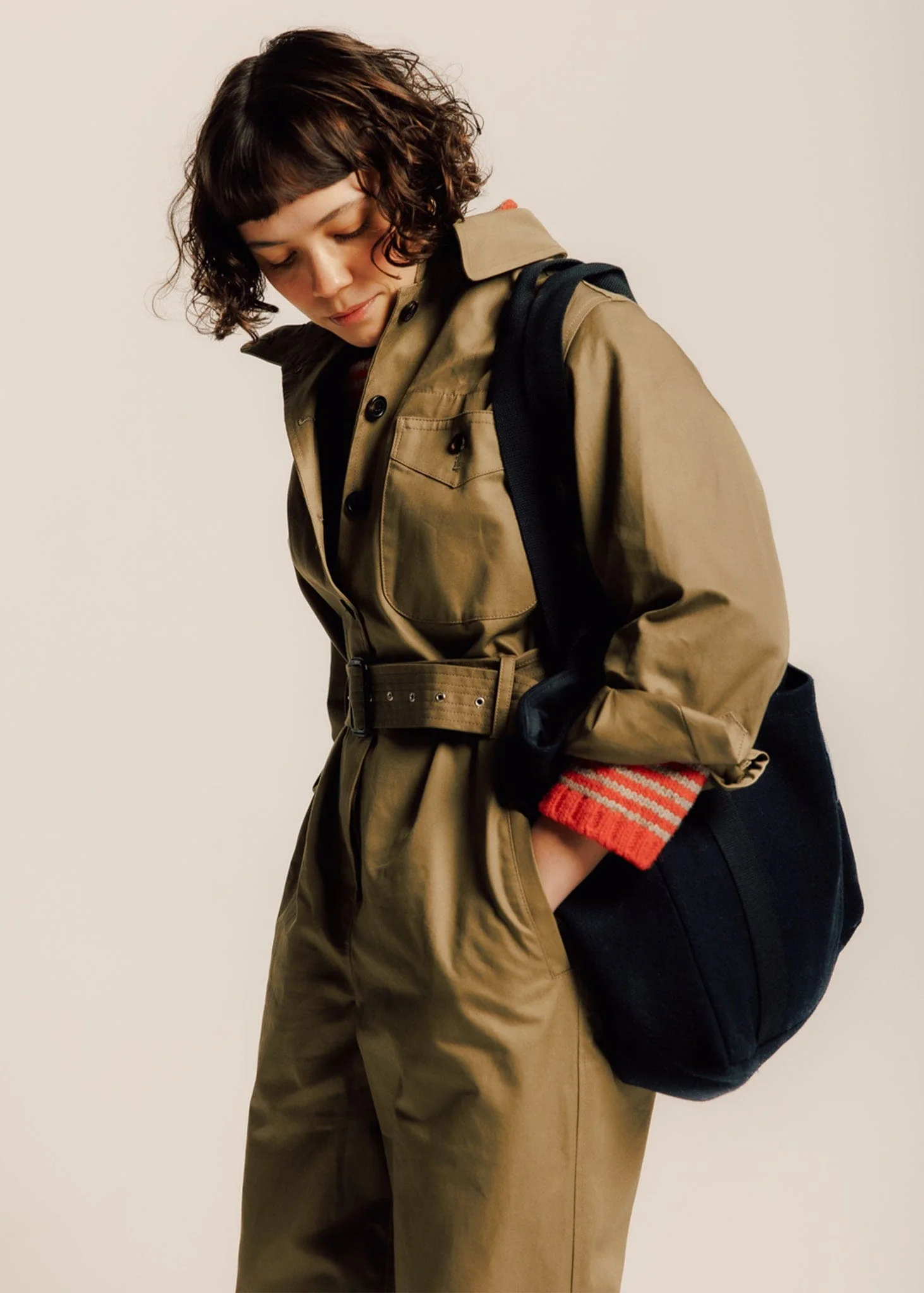 Unisex Renewed Tote Bag Navy - Image 3