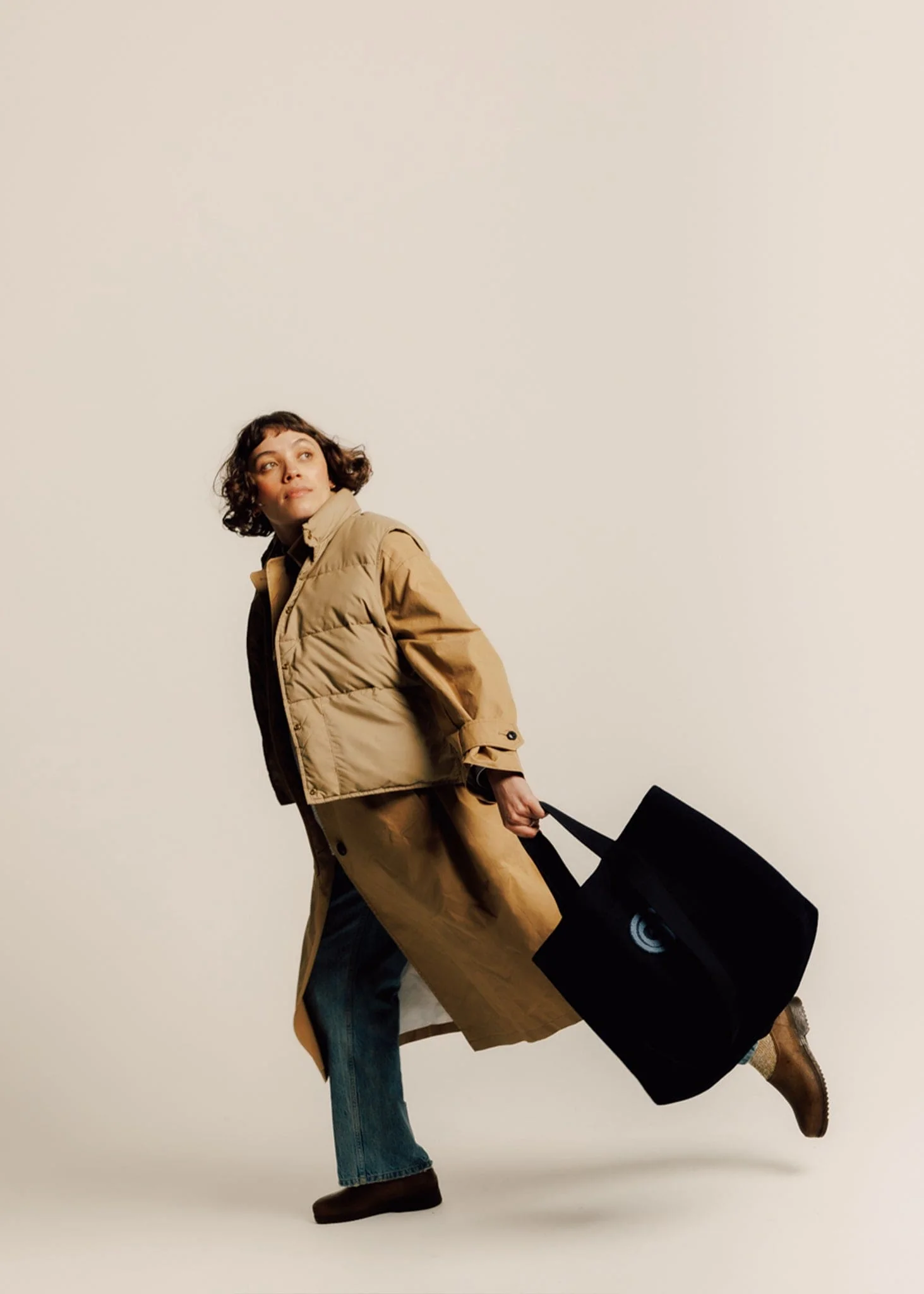 Unisex Renewed Tote Bag Navy - Image 4