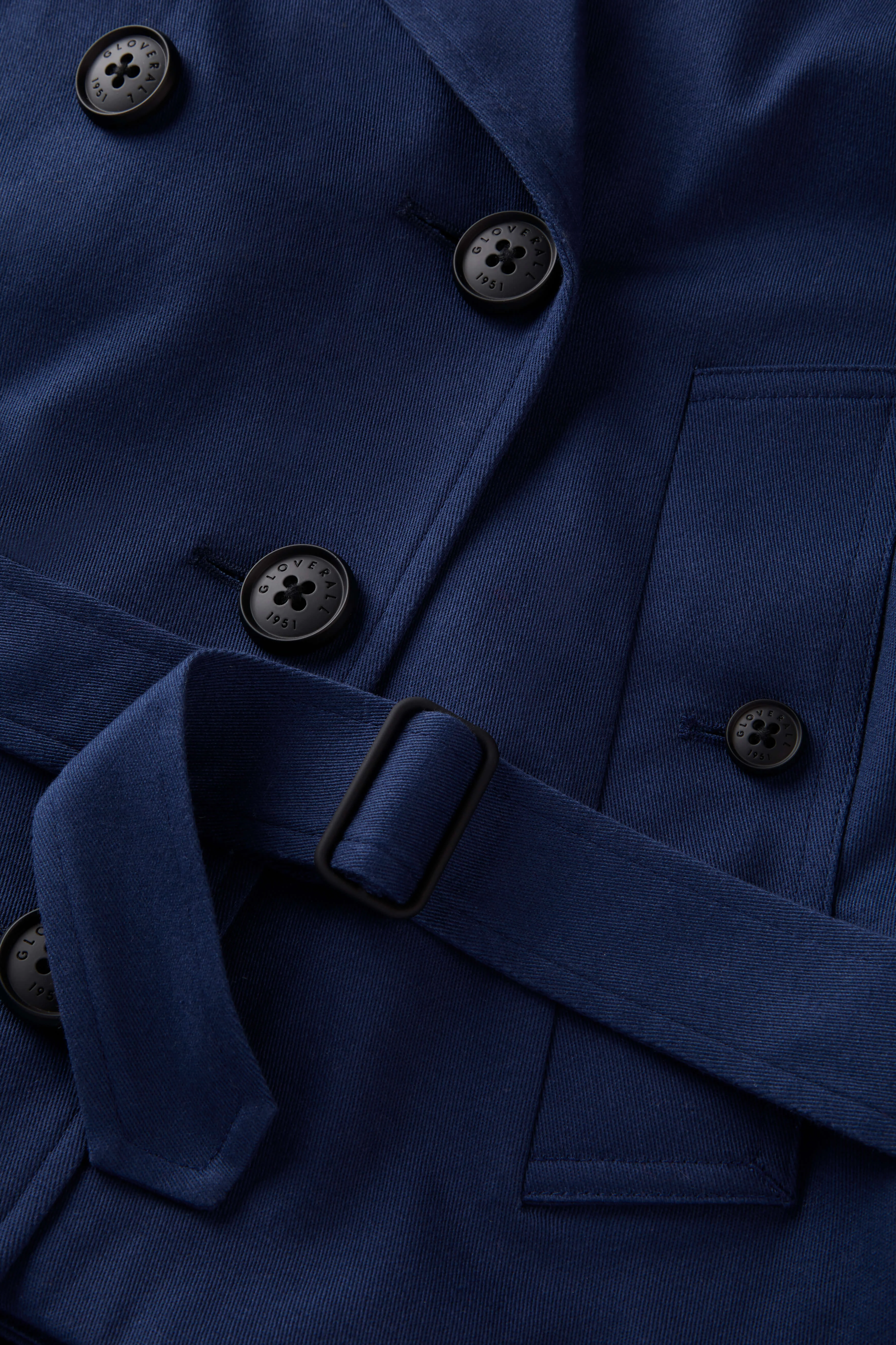 Women's Bacall Cropped Trench Navy - Image 4