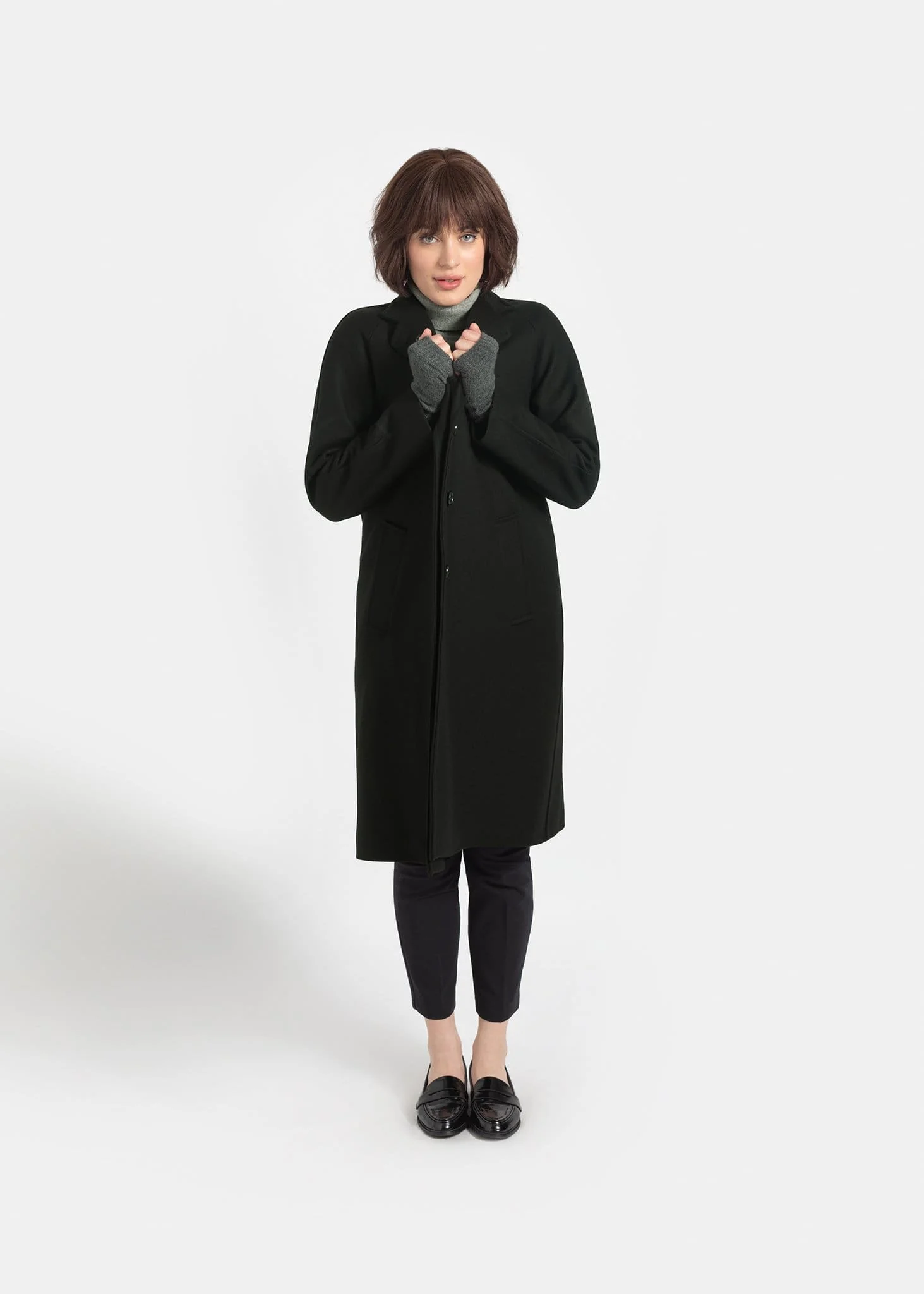 Women's Chesterfield Overcoat Black - Image 3