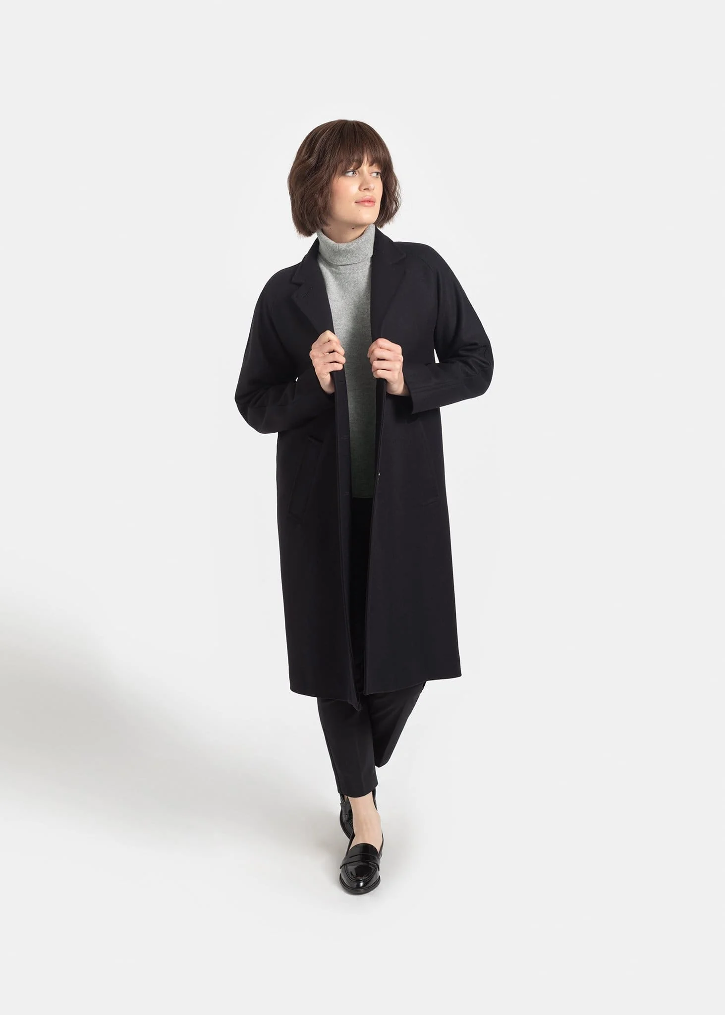 Women's Chesterfield Overcoat Navy - Image 3