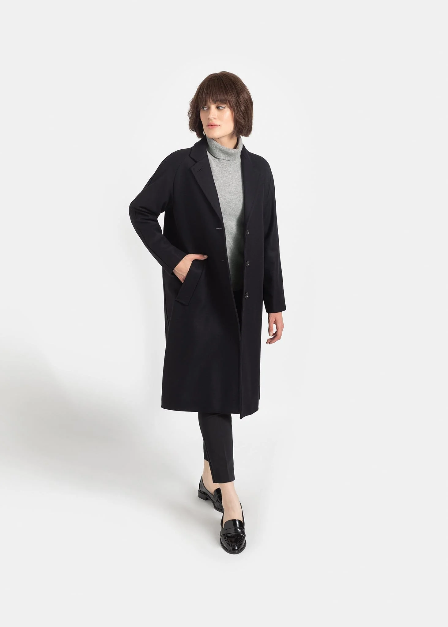 Women's Chesterfield Overcoat Navy - Image 4
