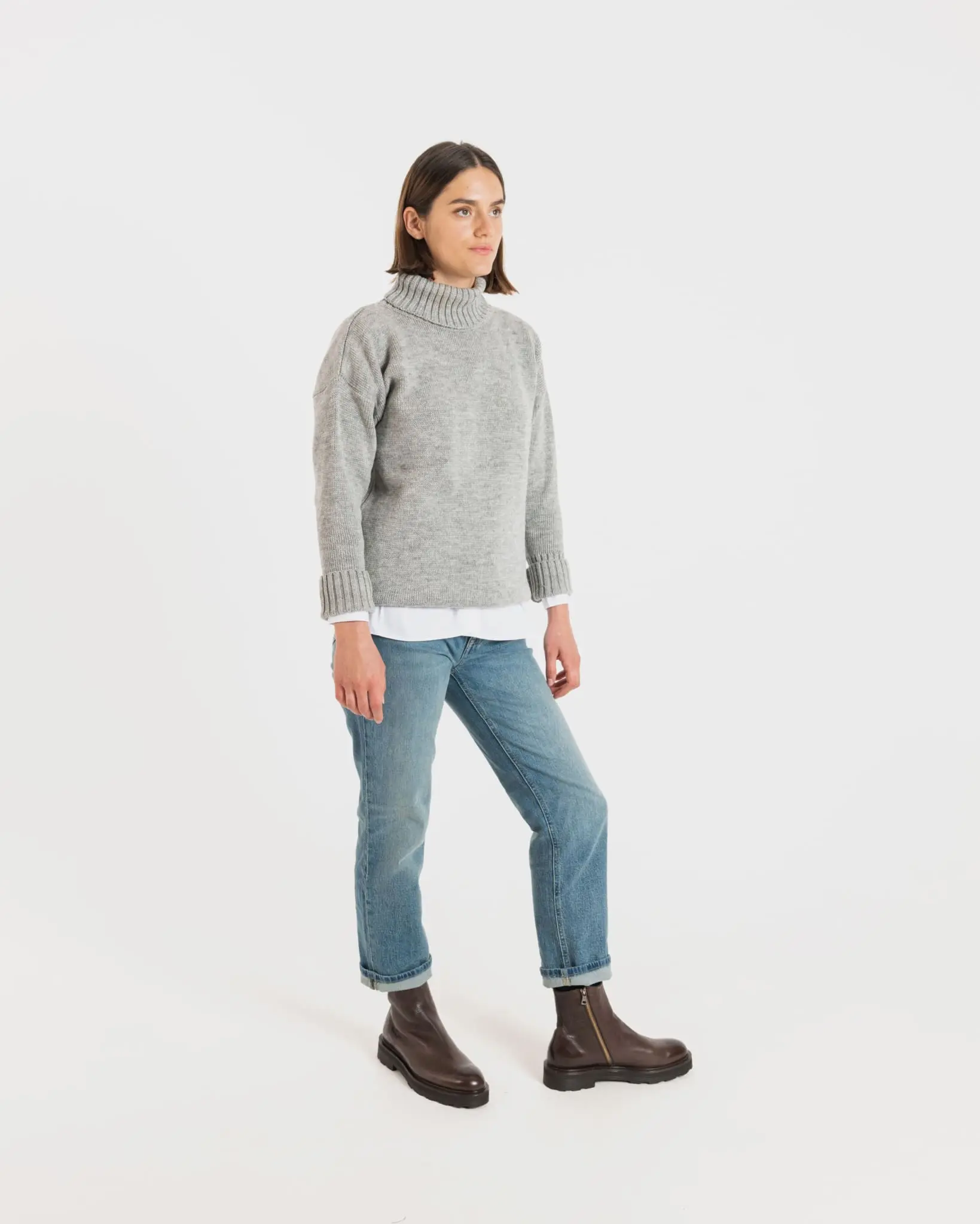 Women's Submariner Jumper Light Grey - Image 3